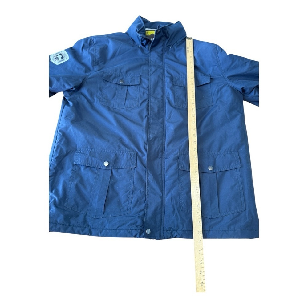 Atlas For Men Dark Blue Men's Coat Outdoor Winter Zip Jacket Hood In Collar XL - Picture 13 of 14